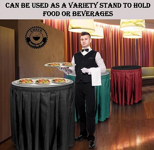 Miniatura 8 de Paquete de 2 tapas decorativas para botes de basura con falda, se adapta a botes de basura de 44 galones y 55 galones, perfecto para eventos,