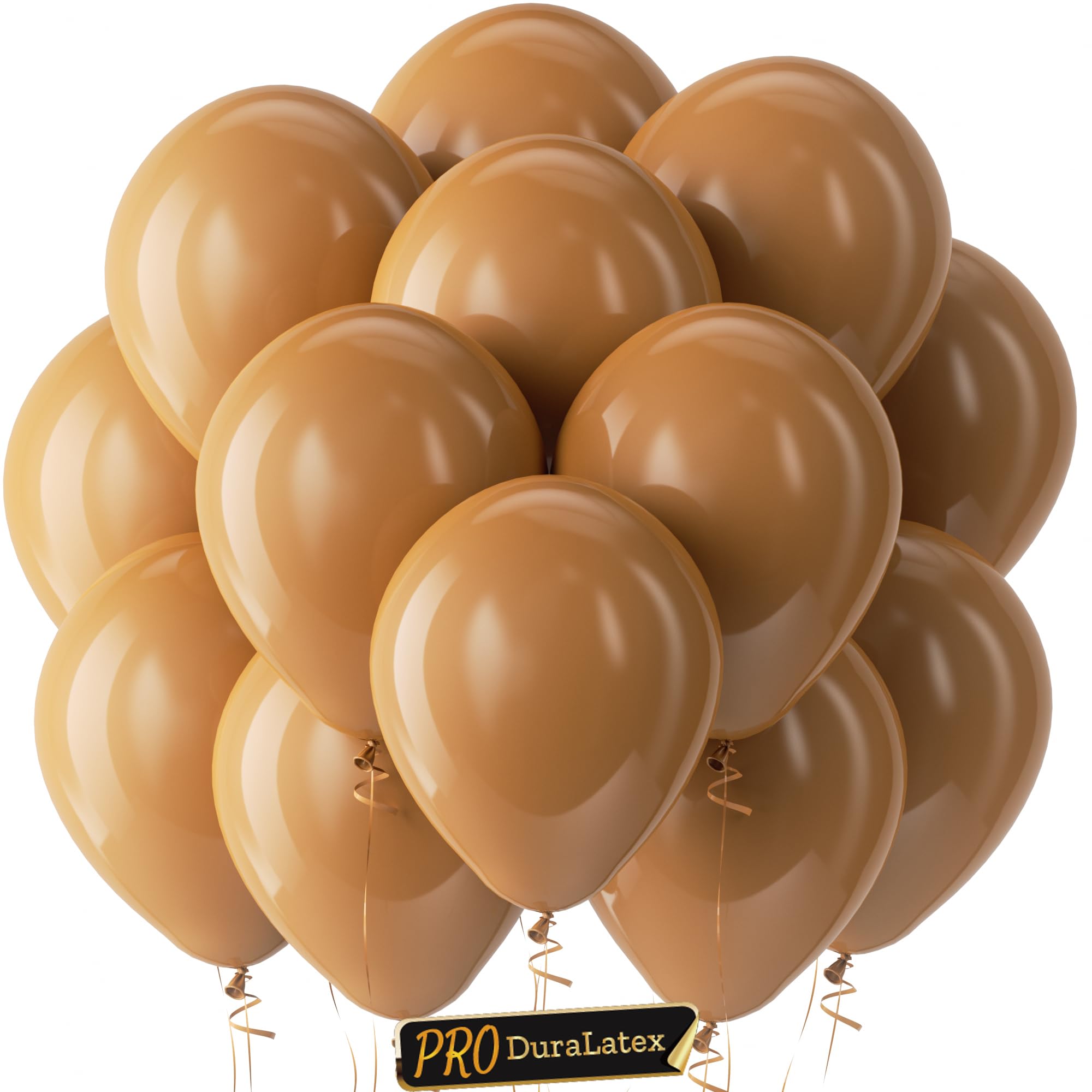 Bezente Pro Duralatex Brown Extra-Thick Balloons 100 Pack 12 inch