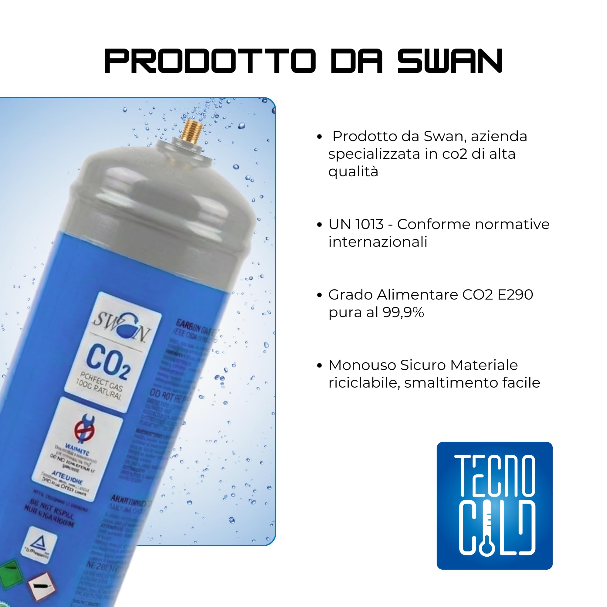 Bombola CO2 1200 g Alimentare E290 per Gasatore Acqua Frizzante – Attacco Universale M11x1 – 4 Bombole CO2 Monouso Alta Capacità