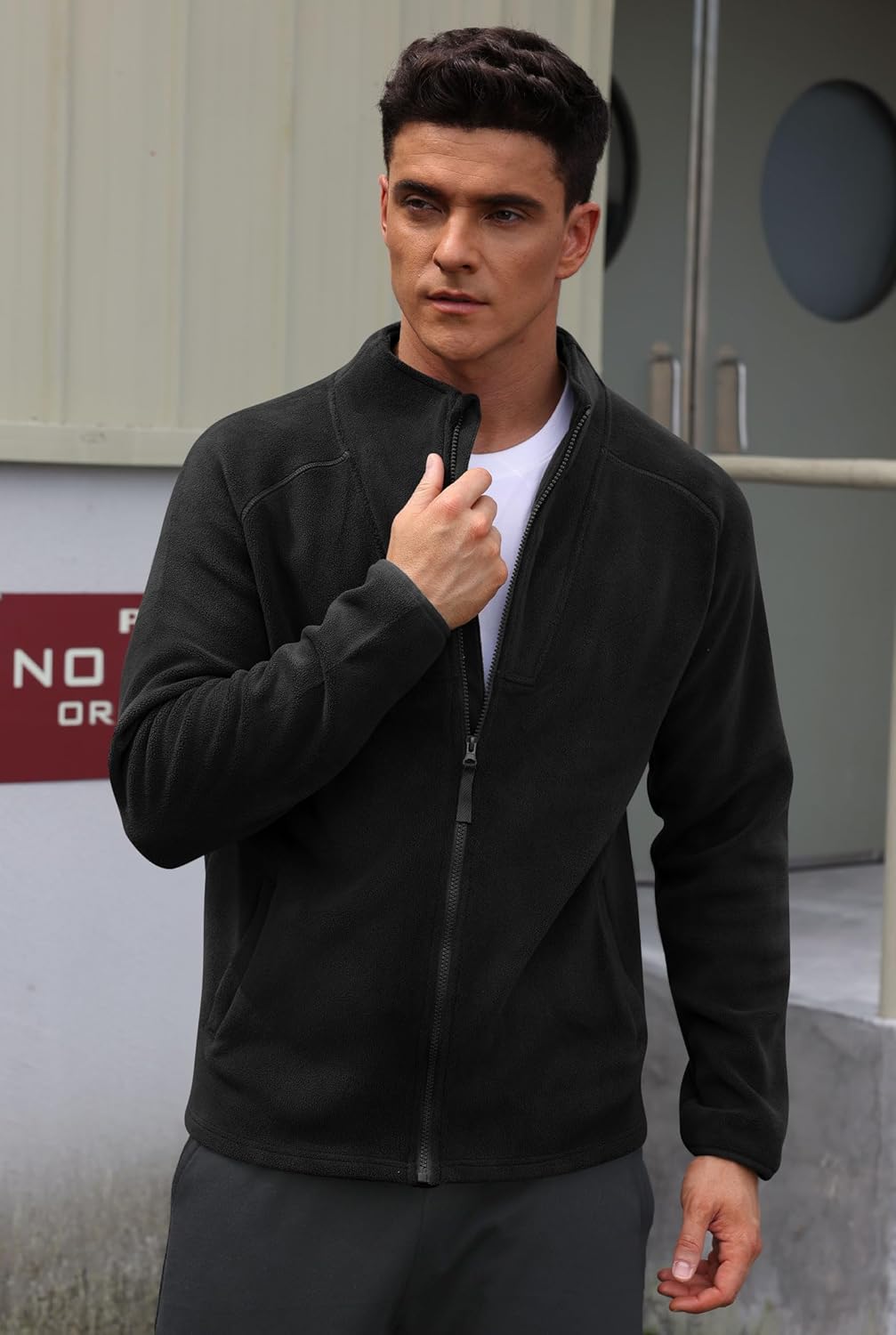 Men's Polar Fleece Jacket Warm Soft Midweight Full Zip Sweatshirt (S-XXL) - Image 3