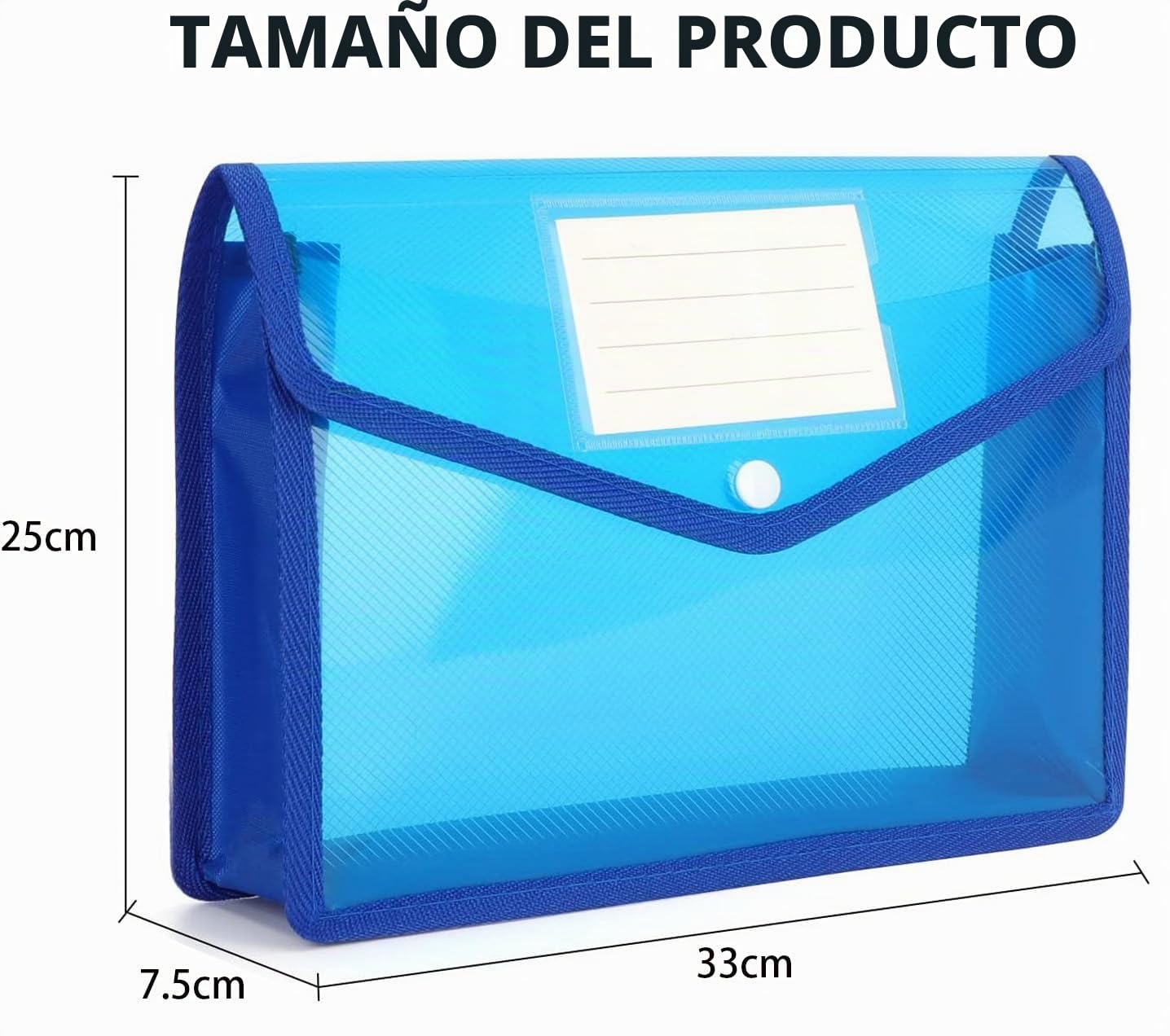9 Piezas Carpeta de plástico A4, Bolsas de Documentos Plástico con Botón Gran Capacidad Bolsillos para Carpetas De Documentos Sobre De Archivos para Oficina, Hogar, Escuela y Viajes