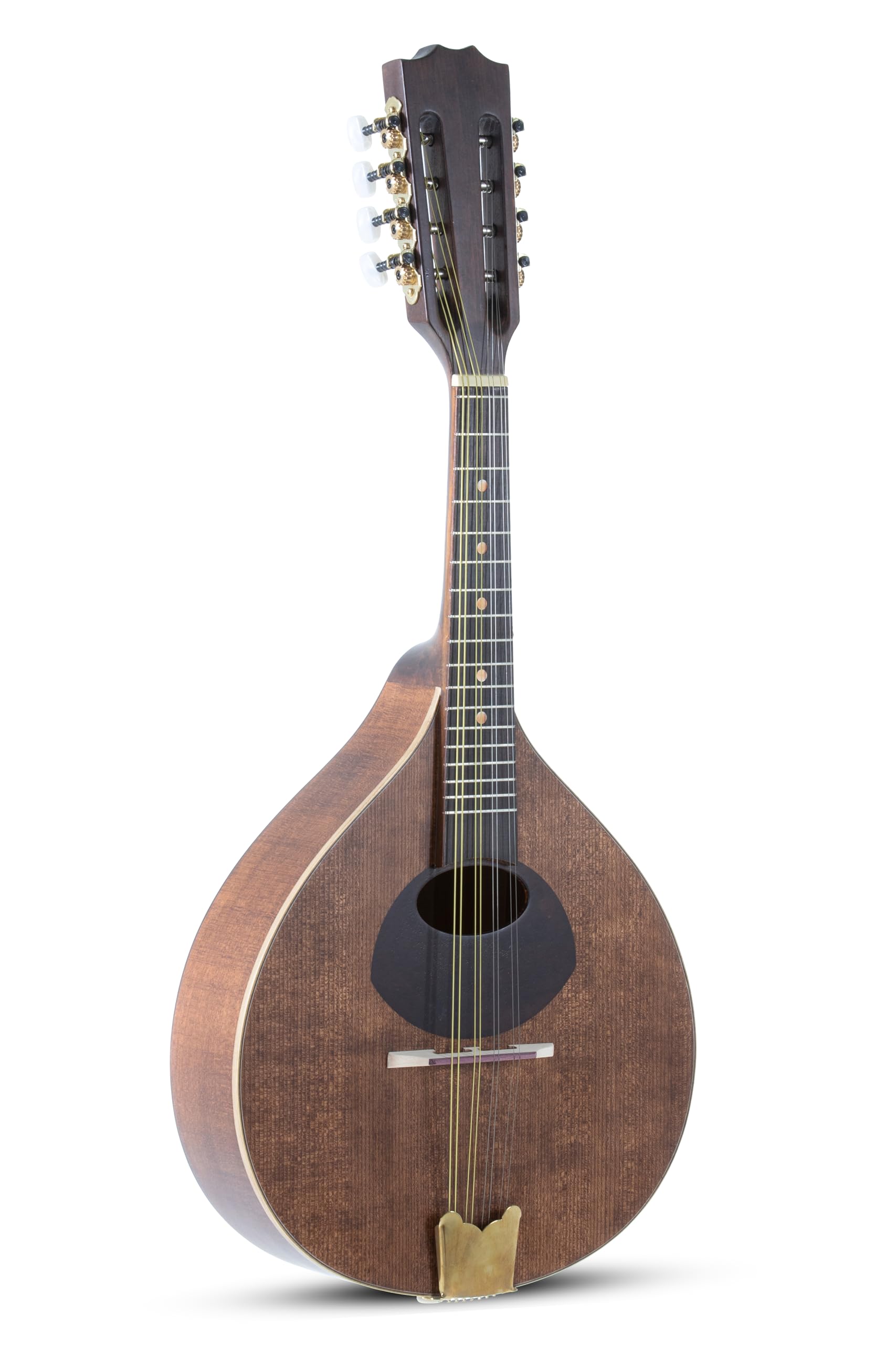 GEWA Mandolino Pro Arte Antique - Mandolino piatto - Forma portoghese - Tavola armonica in abete massello - Fondo/fasce in acero massello - Finitura antica opaca - Made in Europe