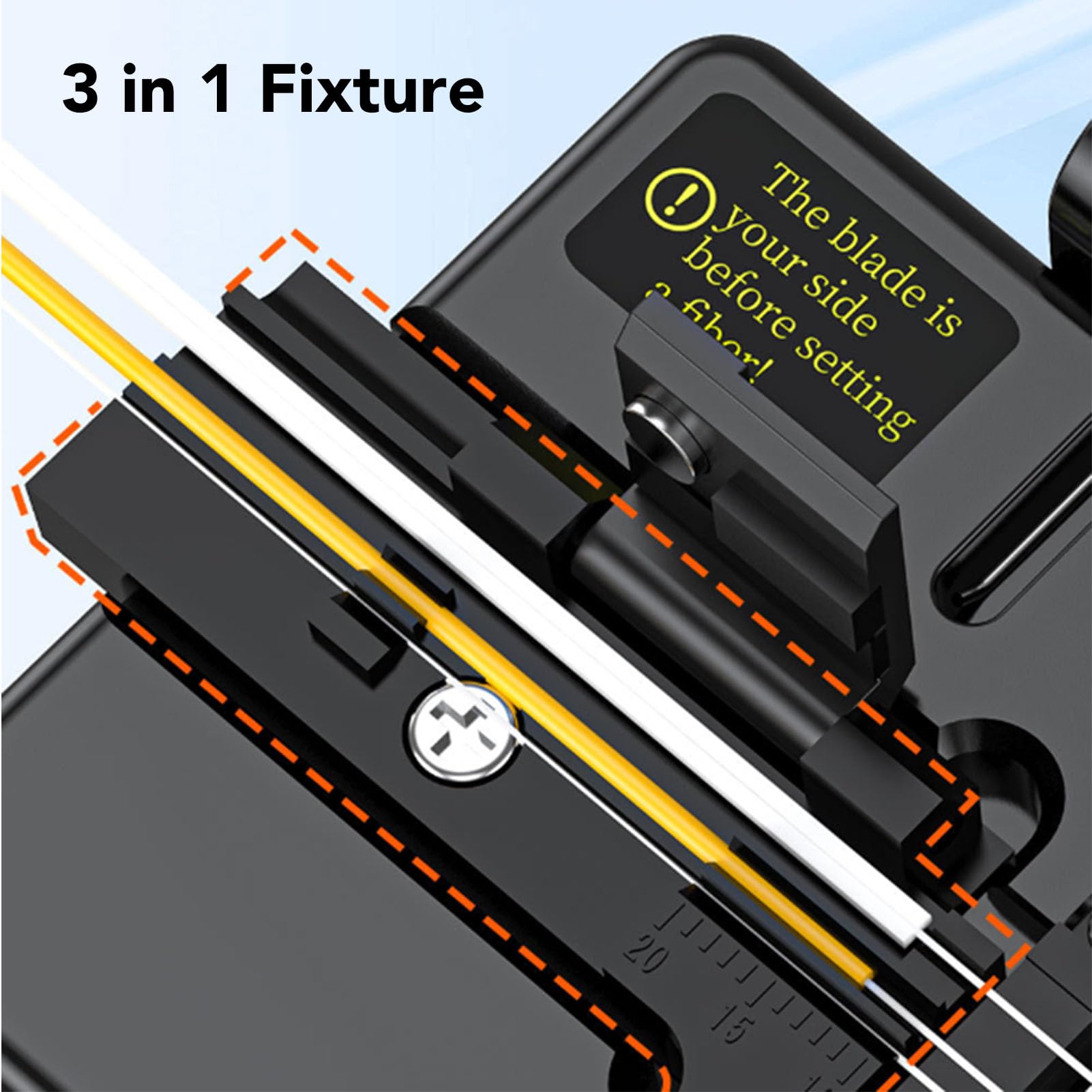 Cliveuse à fibre optique CHEOTIME, 16 points de coupe, coupe-fibre à retour automatique avec lame en tungstène à angle de 0,5°, fixation 3 en 1 pour épissure à froid et à chaud