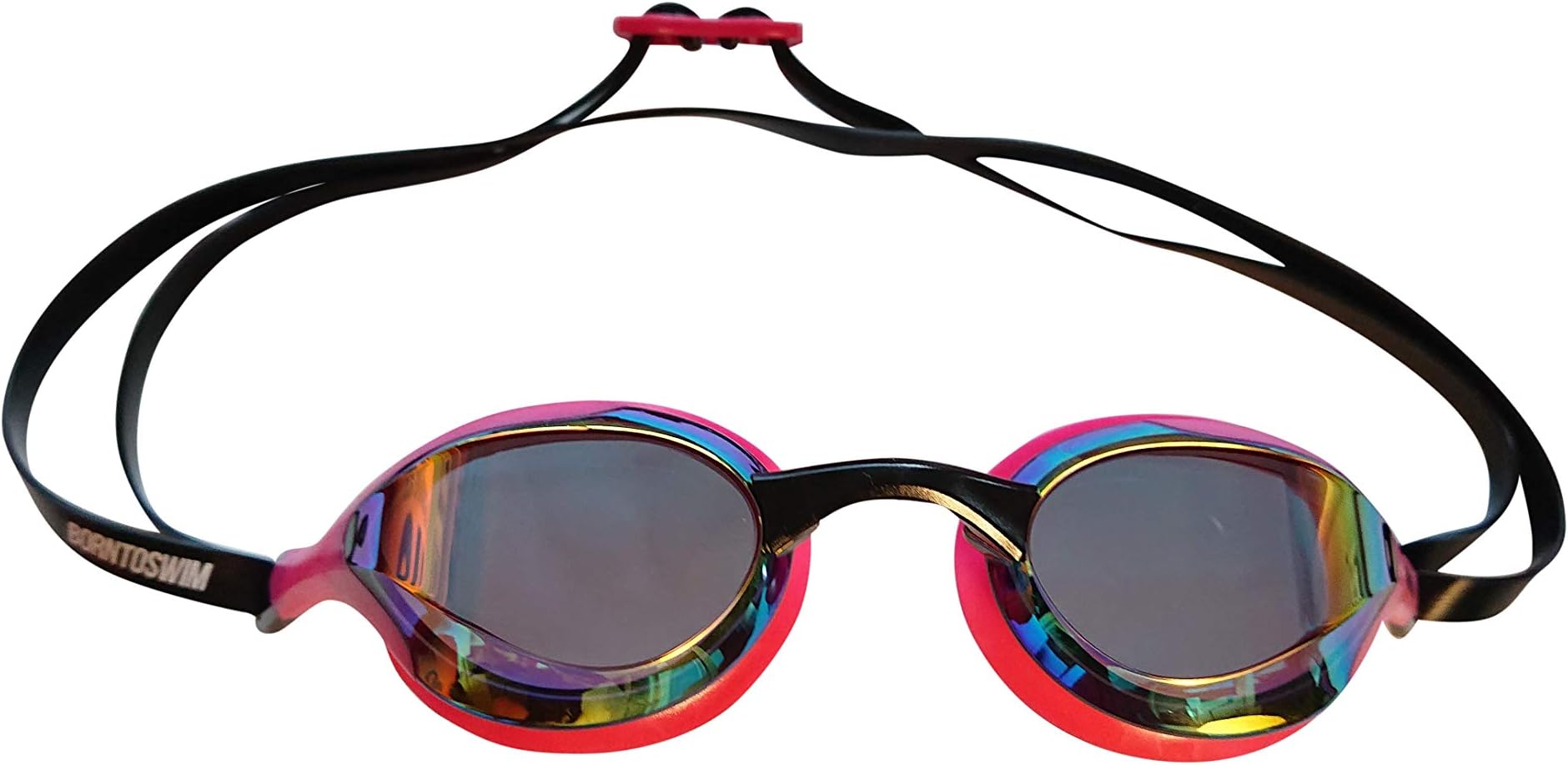 BornToSwim Unisex Rennschwimmbrille - Elite Verspiegelt UV protective lenses, anti-fog, low profile swimming goggles