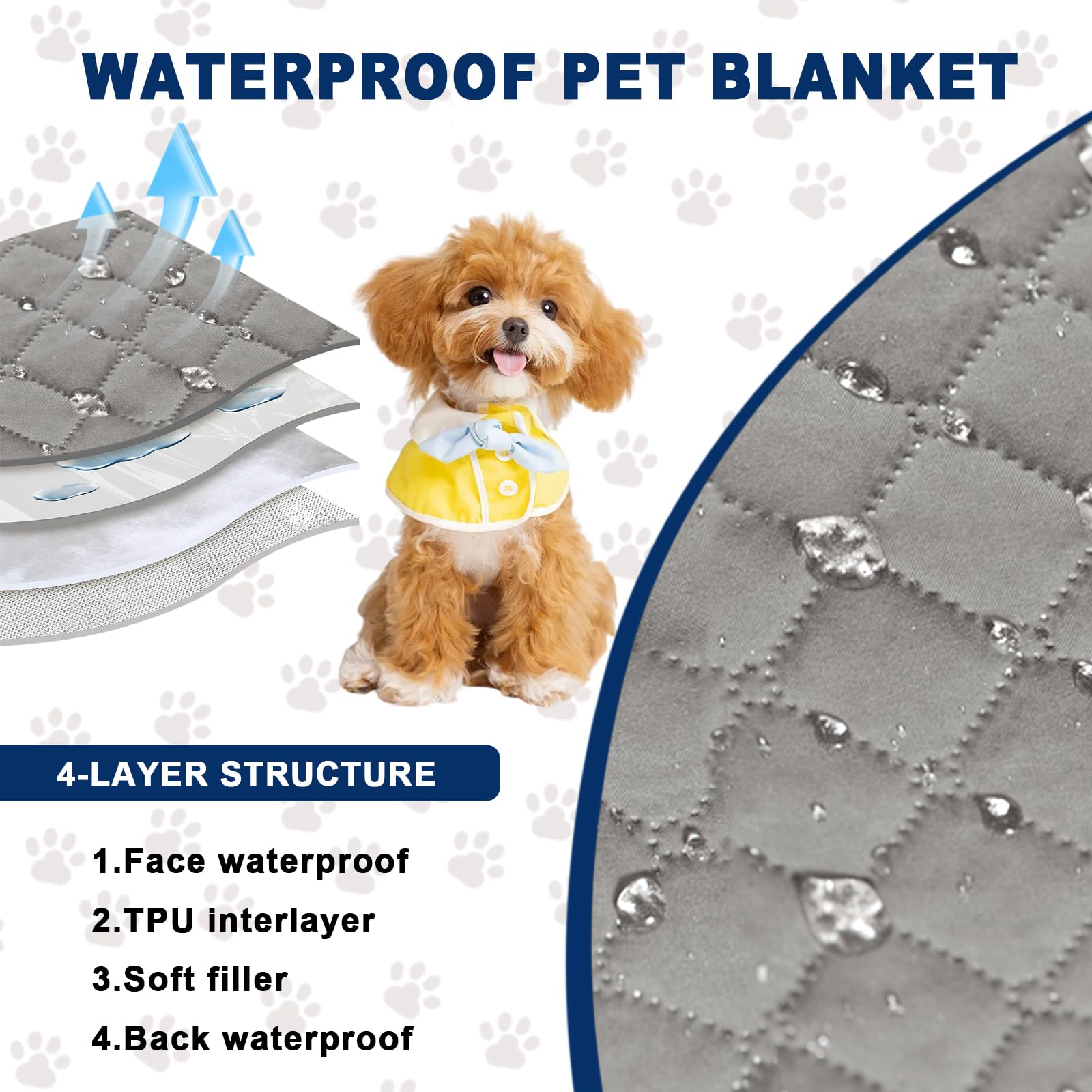 100% Beidseitiger wasserdichte Sofabezug für Hunde, Waschbare rutschfeste Hundedecke für Sofa Bett, Sofaschutz für Kinder Hund Katze (Hellgrau,208x305 cm)