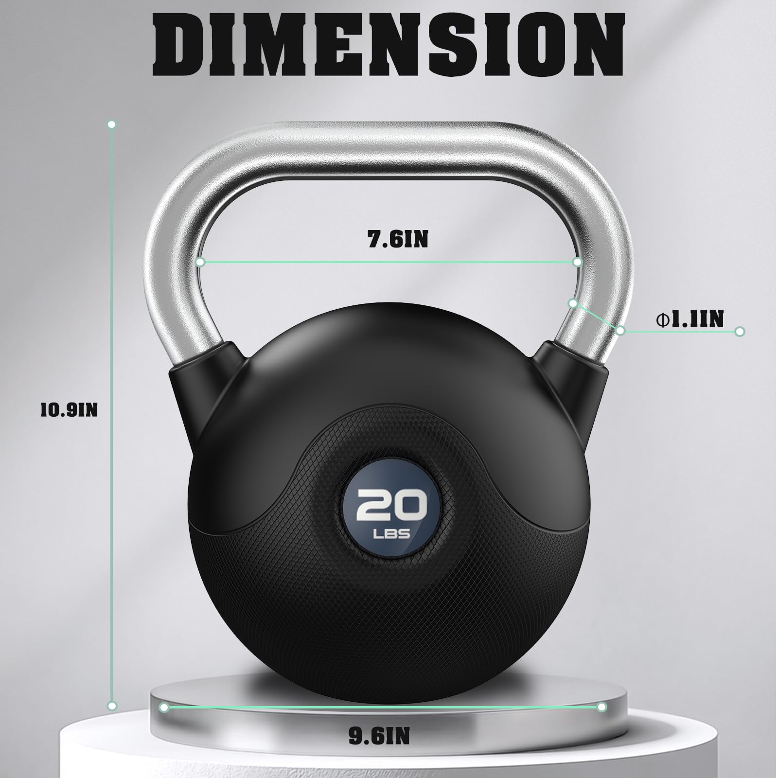 WINNOW kettlebells Set di pesi per l'allenamento della forza con impugnatura antiscivolo per l'allenamento di tutto il corpo, palestra domestica