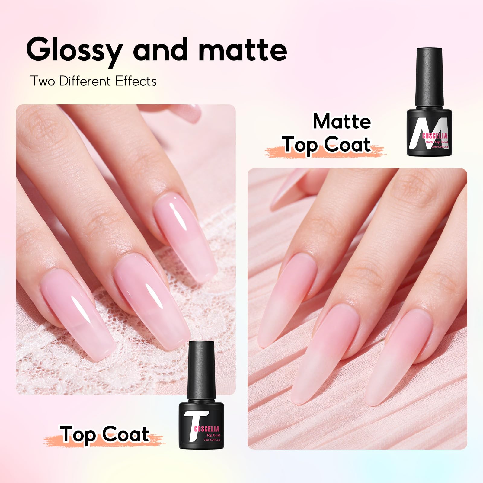 COSCELIA Gel Extensión de Uñas Kit, 4 * 16ml Poly Nail Gel Para Uñas Con Lampara Uñas y Slip Solution,Base Top Coat y Molde para uñas,Uñas Poligel Kit Completo para DIY — view 4