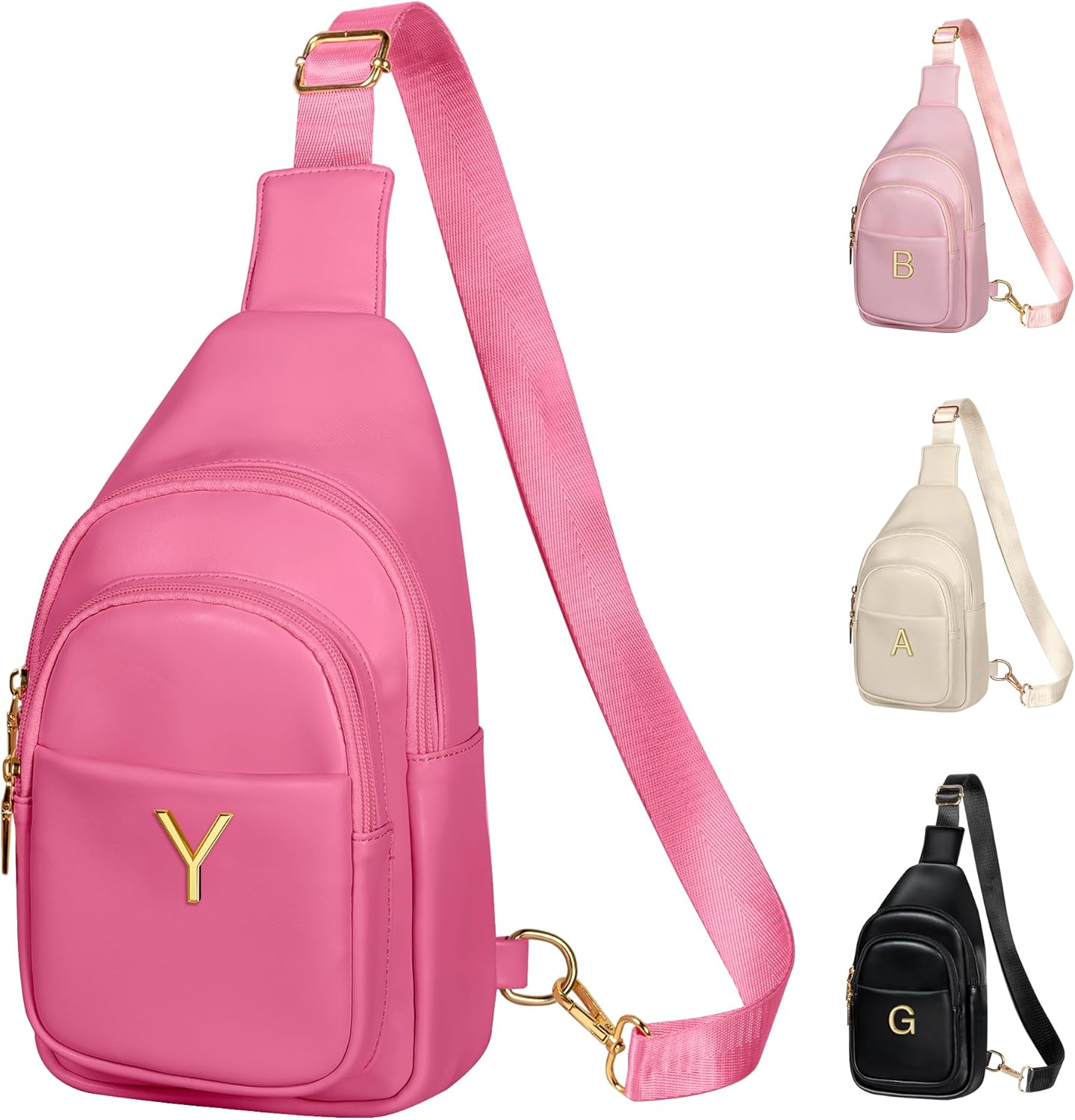 Birthday Gifts for Women Teen Girls, Initial Crossbody Sling Bag, Travel Purse for Women, Friends Sister Gifts