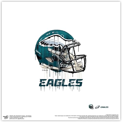 Trends International Gallery Pops NFL Philadelphia Eagles - Póster de pared con casco de goteo, 12.00 x 12.00 pulgadas, versión sin marco