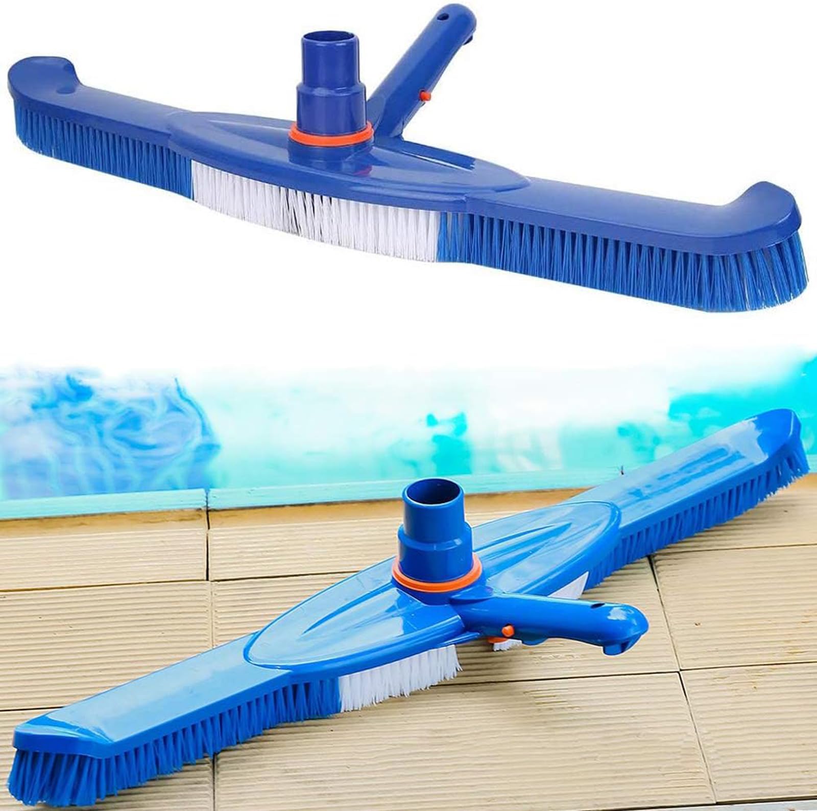 CUSMA Cepillo De Limpieza De Piscinas, Limpiador De Cepillo con Cabezal De Succión De Piscina para Herramienta De Limpieza De Suelo De Piscinas