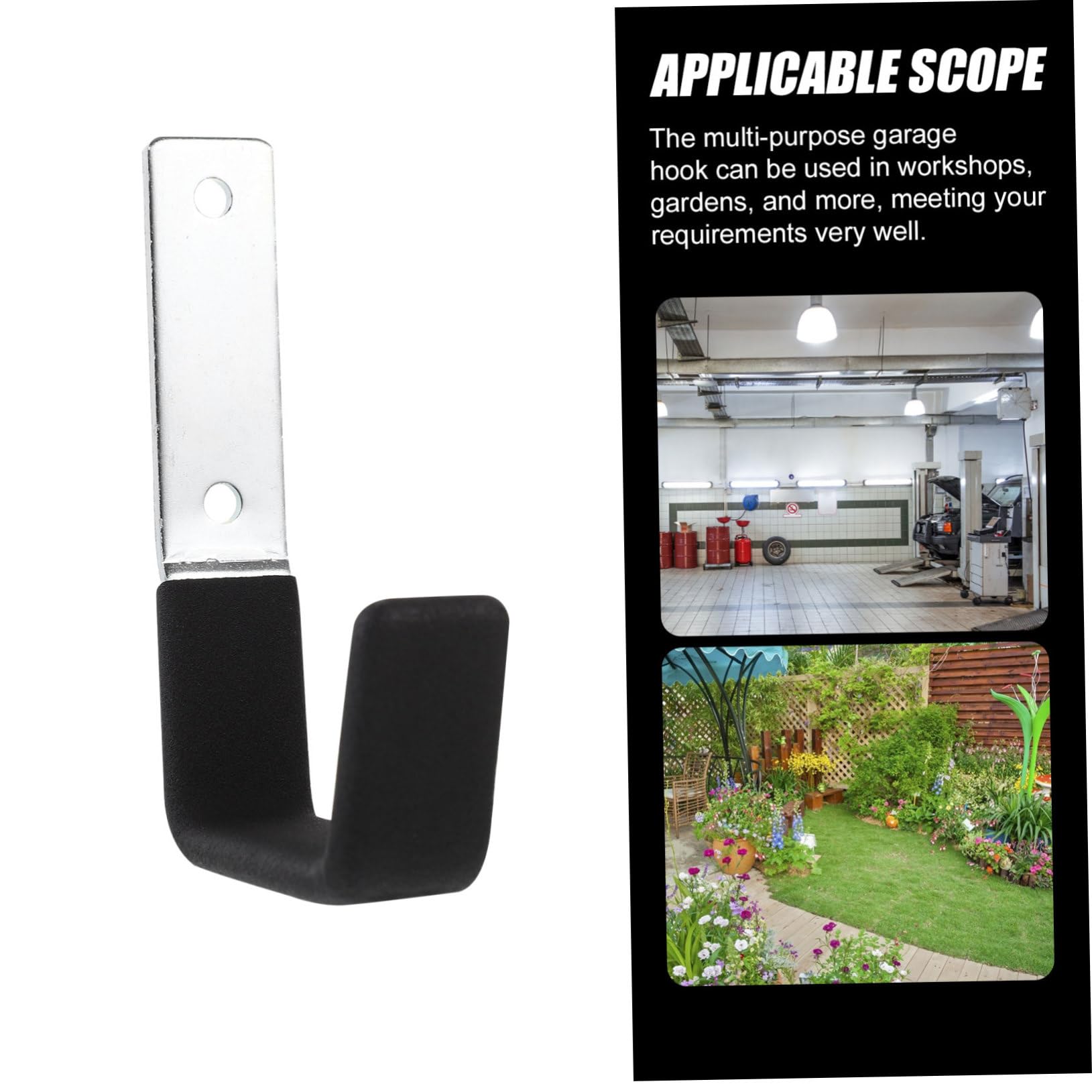 VILLCASE 4 Set Ganci Da Muro Pesanti Per Garage Organizer Inossidabile Per Utensili E Attrezzature Facile Installazione E Massima Stabilità Per Spazi E Giardino 2 Pezzi*4