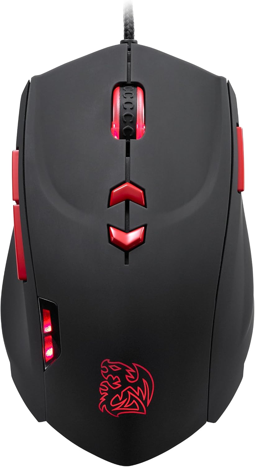 Thermaltake Tt e SPORTS Theron Plus Smart 8200 DPI RGB Software Performance Monitoring Laser Gaming Mouse MO-TRP-WDLOBK-06
