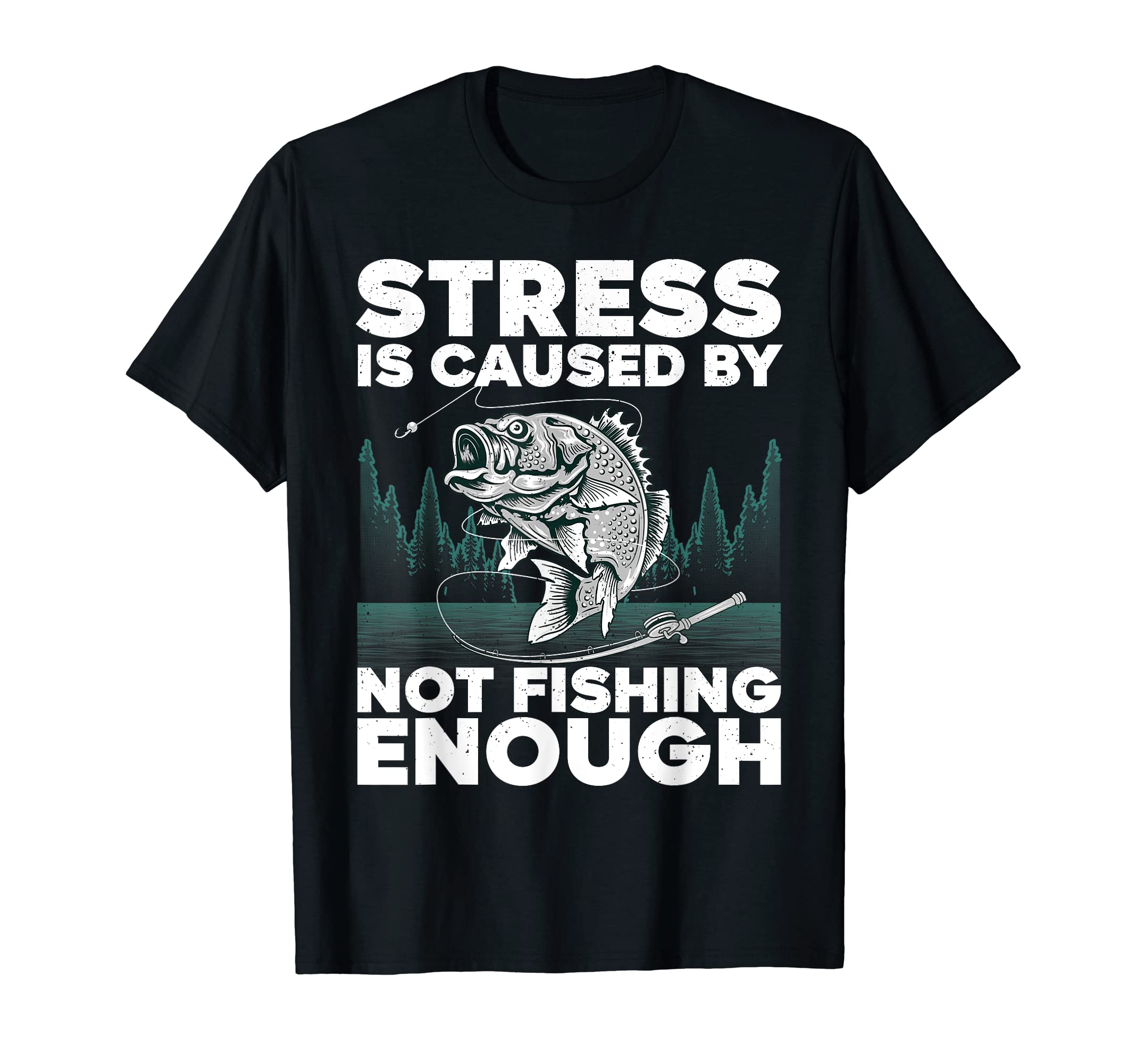 Unique Fishing Gift Fisherman Accessories & StuffFunny Fishing Design For Men Women Bass Fly Fishing Lovers T-ShirtOEKO-TEX STANDARD 100