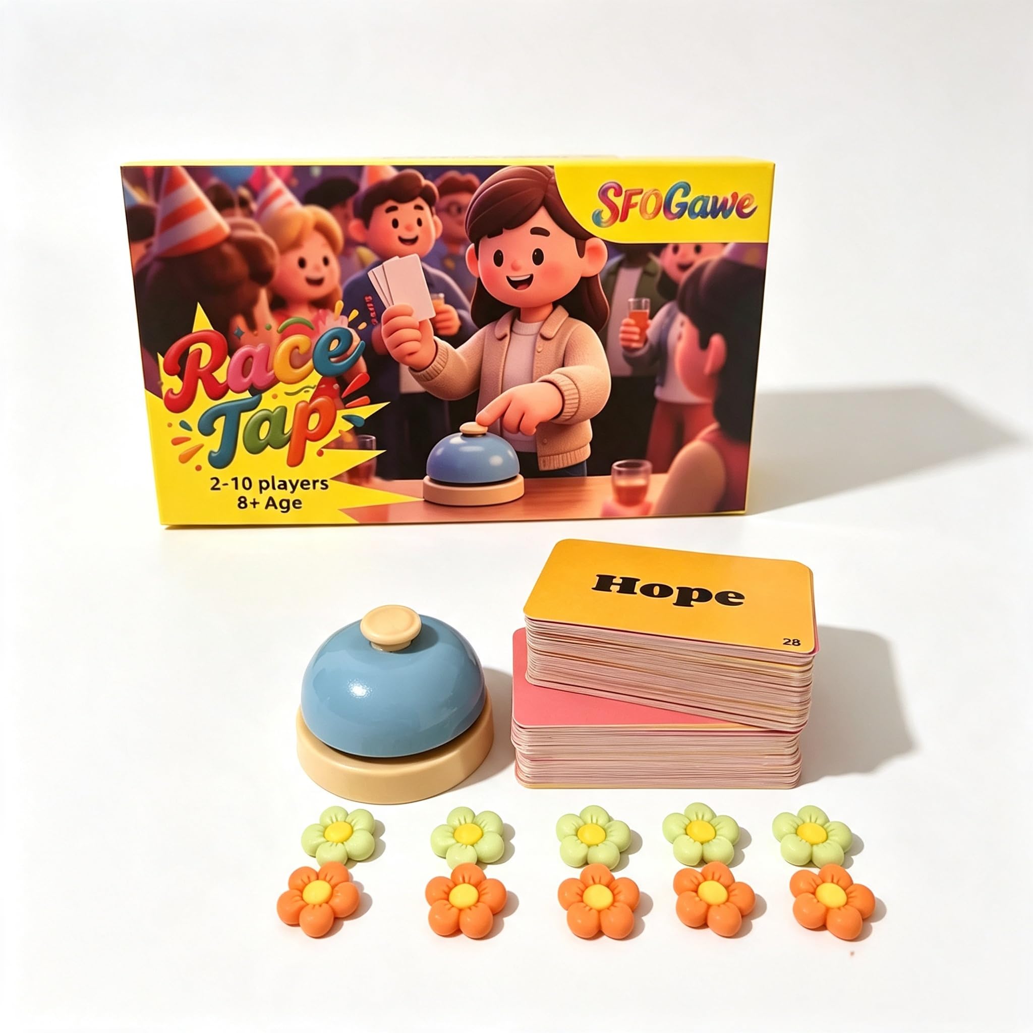 SFOGawe Race Tap Family Karaoke Game, Cards Board Party Game