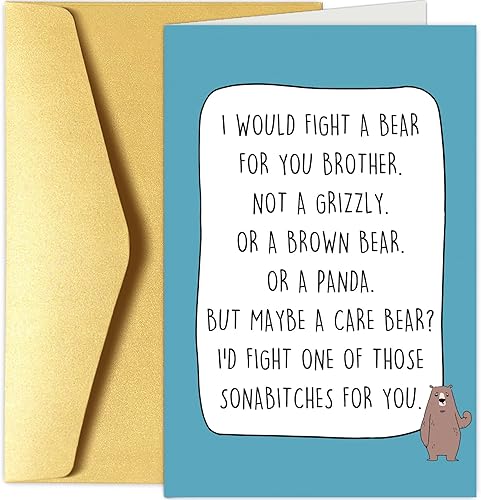 Tarjeta de cumpleaños divertida para hermano de Chenive, tarjeta de cumpleaños para hermano, tarjeta de cumpleaños para hermano, Tarjeta de