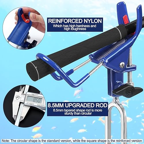 Miniatura 4 de LBW - Soporte de caña de pescar para pesca bancaria, soporte para caña de pescar de playa, soporte ajustable de acero inoxidable de 360 grados, 2