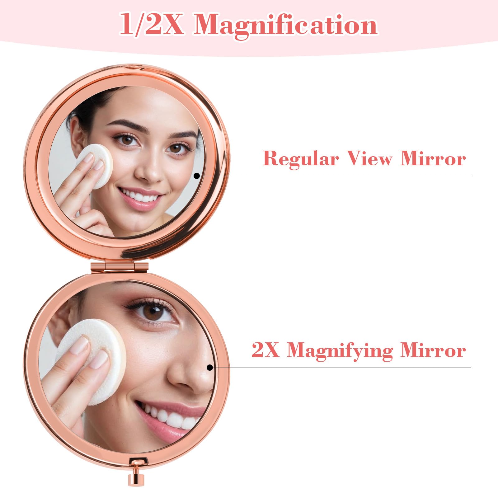 Mental Health Gift for Women Inspirational Compact Makeup Mirror Therapy Office Positive Affirmation Uplifting Mental Health Awareness Gifts for Therapist Pocket Folding Travel Mirror