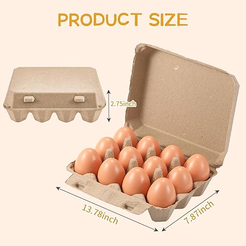 Miniatura 2 de Paquete de 25 cajas de huevos, estilo 3 x 4 con capacidad para huevos de gallina hechos de cartón reciclado