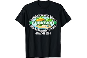 Cute School Year Survivor Teacher 2024 End Of School Year T-Shirt