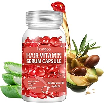 hair treatment serum hair vitamin serum capsule enriched with moroccan argan and avocado oil rich in vitamins ace and pro b5 no rinsing needed for all hair types