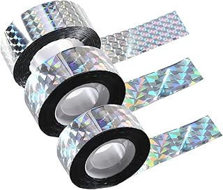 Knocery Bande Répulsive Anti Oiseaux, 150m x 2,4cm Anti Pigeons pour Balcon, Ruban Réfléchissant Double Face Contre Les Oiseaux, Épouvantail Contre, Effarouchement des Pigeons