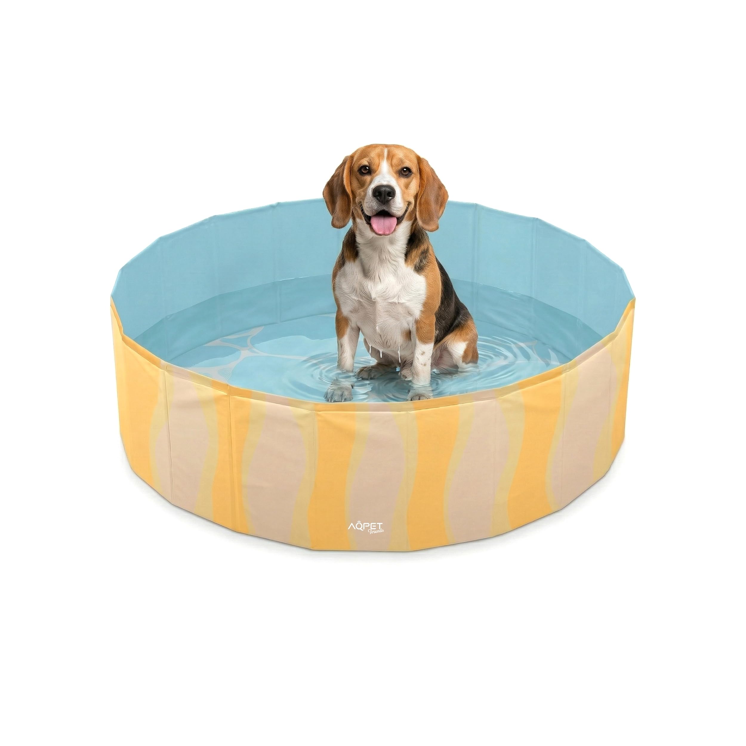 AQPET AqpetFriends Plastic Dog Pool Pets Foldable Garden 120x30 (ØxH) Sea Pattern