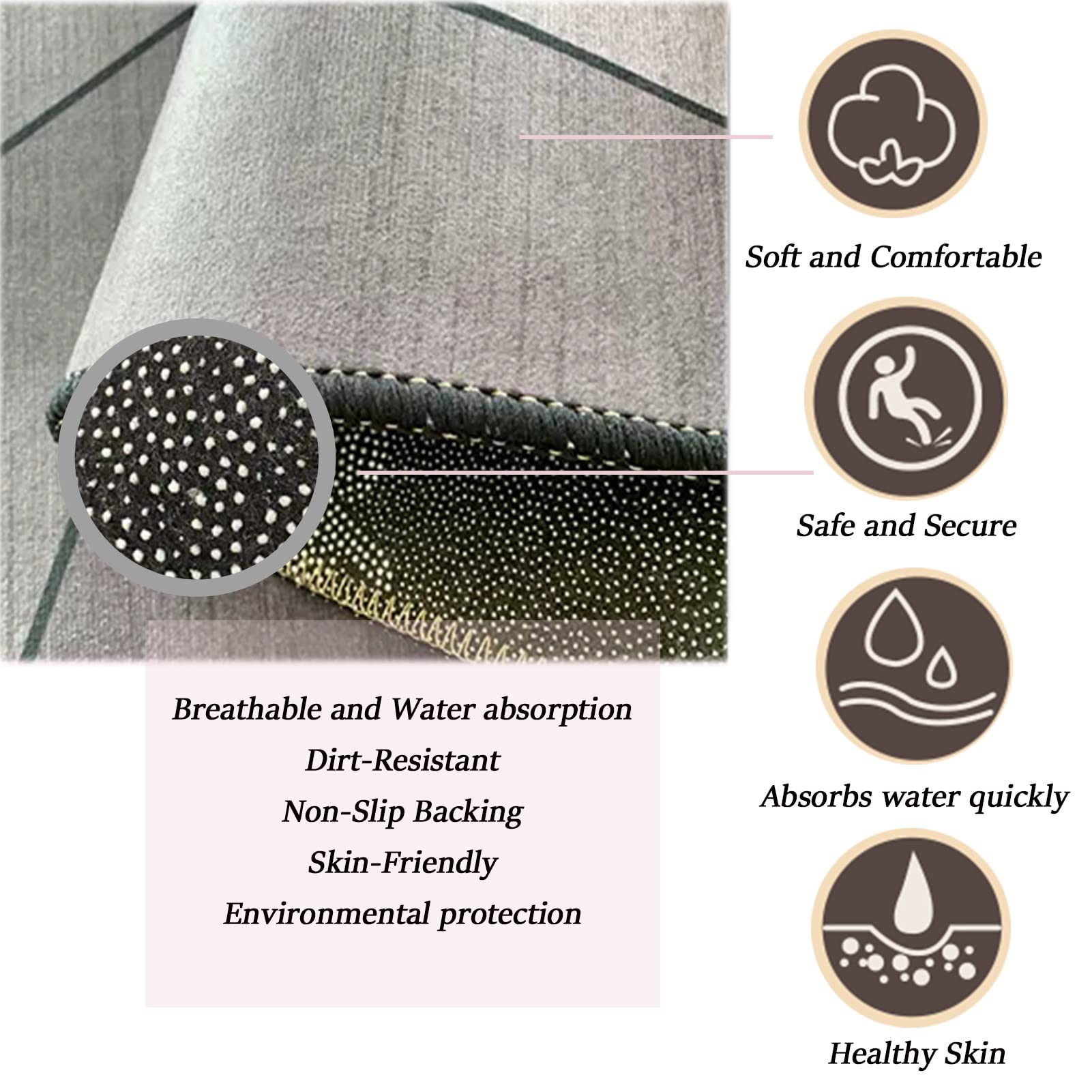 Runner per Moquette per corridoio/Scale/Cucina Domestica, Tappeto Lavabile in Lavatrice con Retro Antiscivolo Tappeti Stretti - Tappetini per Pavimenti Morbidi e durevoli (Size : 60x400cm)