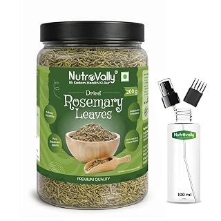 NutroVally Rosemary Leaves 200g|For Seasoning & Helps In Hair Growth| Natural Dry Leaves Rosemary|Food Grade Leaves |Organic rosemary leaves|Perfect for Salads, Chicken, Teas, Soup