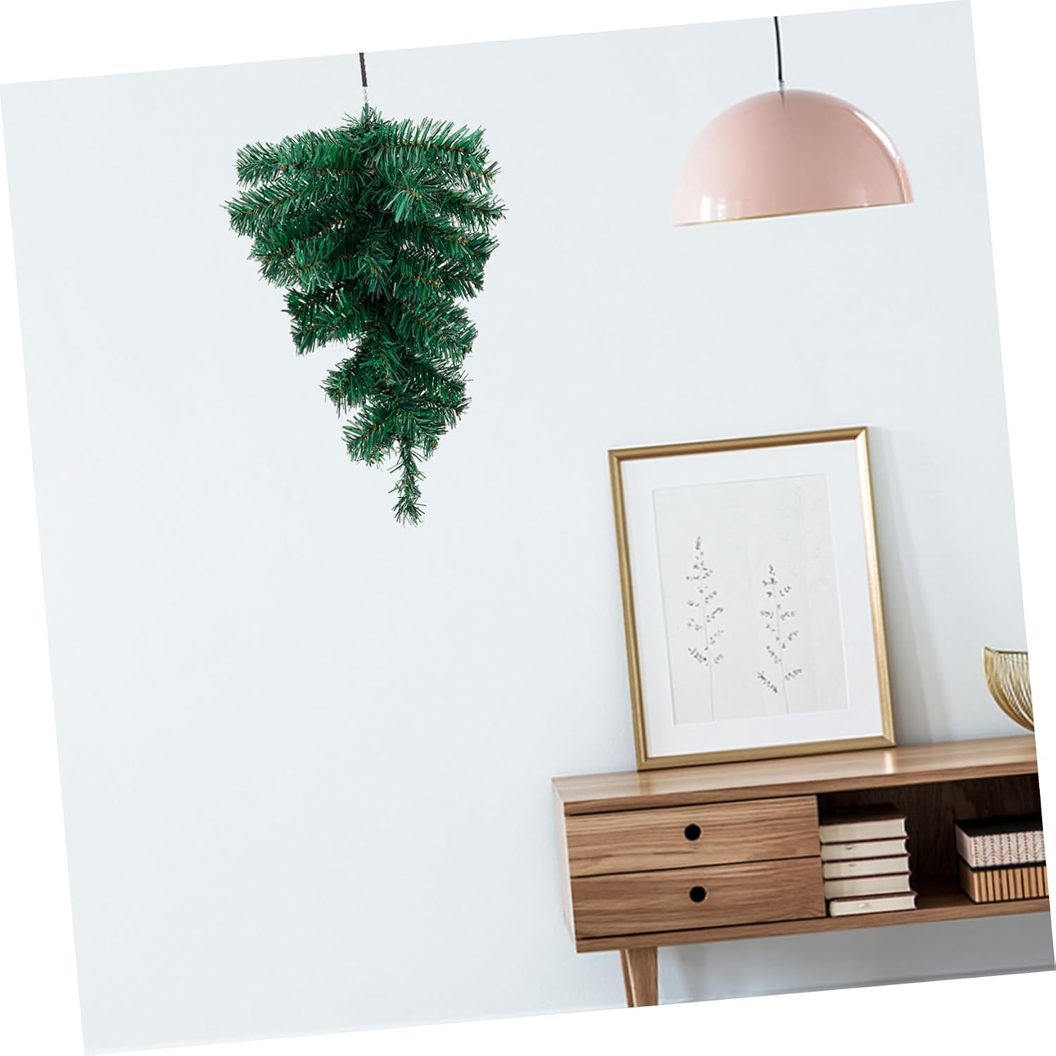Christmas Teardrop Swag for Door Decor Hanging Xmas Swag Versatile Wall and Outdoor Decoration Lifelike Holiday Ornament for Festive Atmosphere