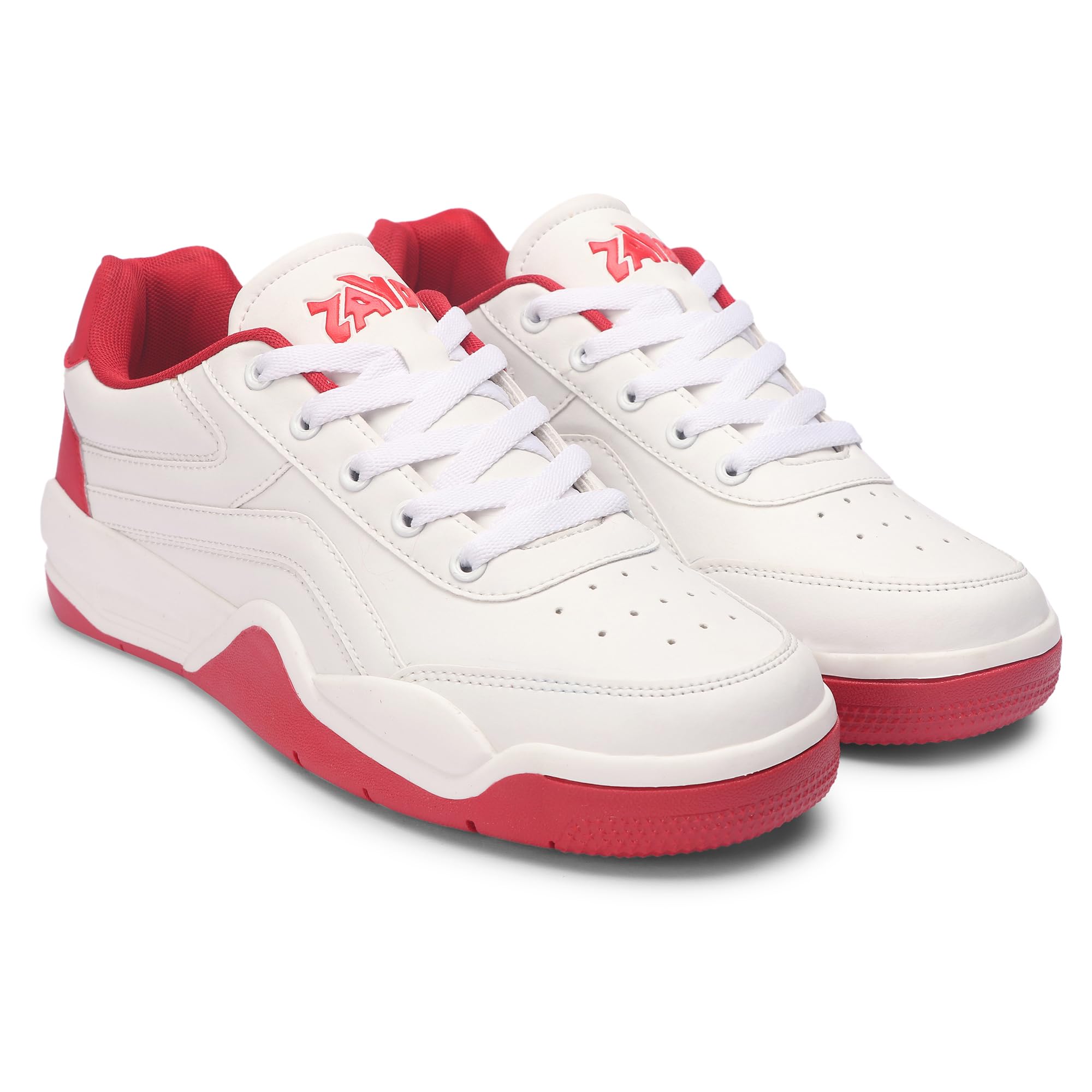 Zaydn Myth Off White Red Sneaker for Men (8 UK) | Soft Cushioned Insole & Lightweight | Stylish Lace-Up Shoes with Casual Outfits | Trendy Sneakers | Shoes for Man | Low Top Sneaker Shoes (B0D7ZSBGK4) Amazon Price History, Amazon Price Tracker