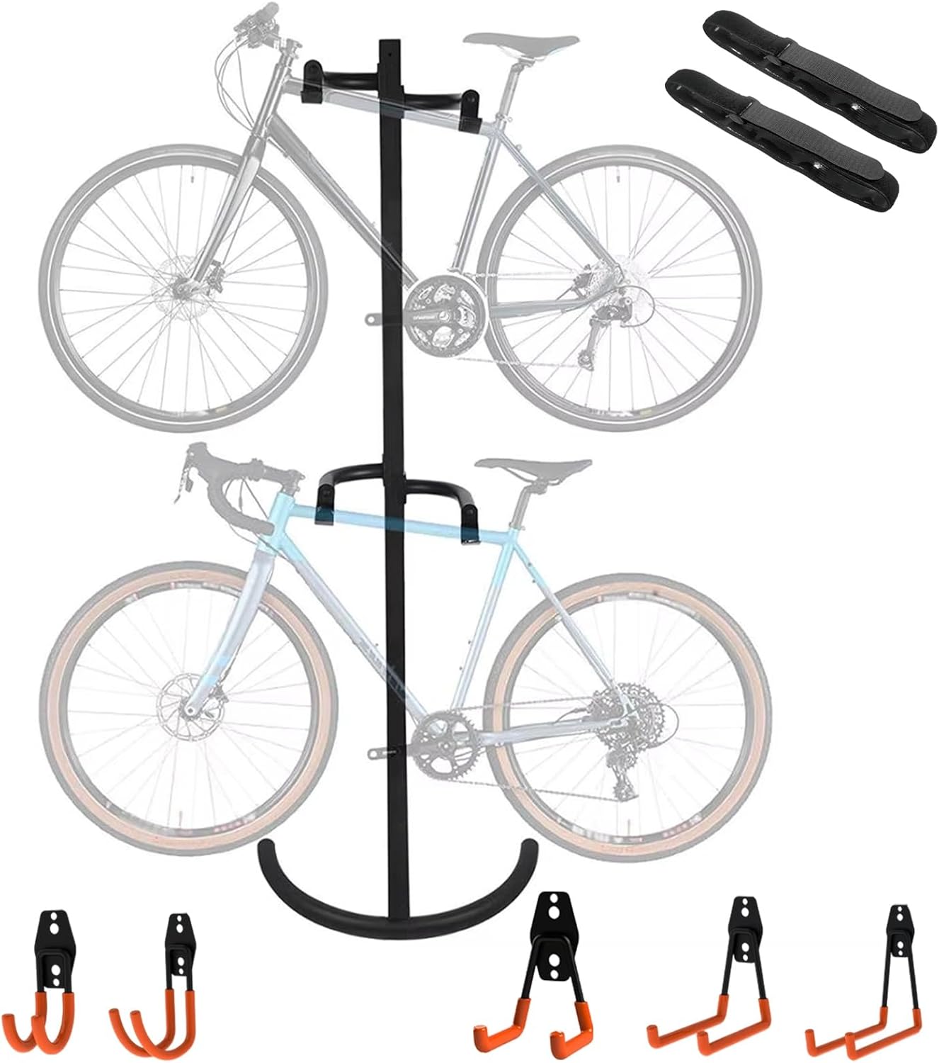 Bike Rack Storage, Free Standing Gravity Wall Vertical Bike Stand, Heavy Duty Telescoping Bicycle Stand