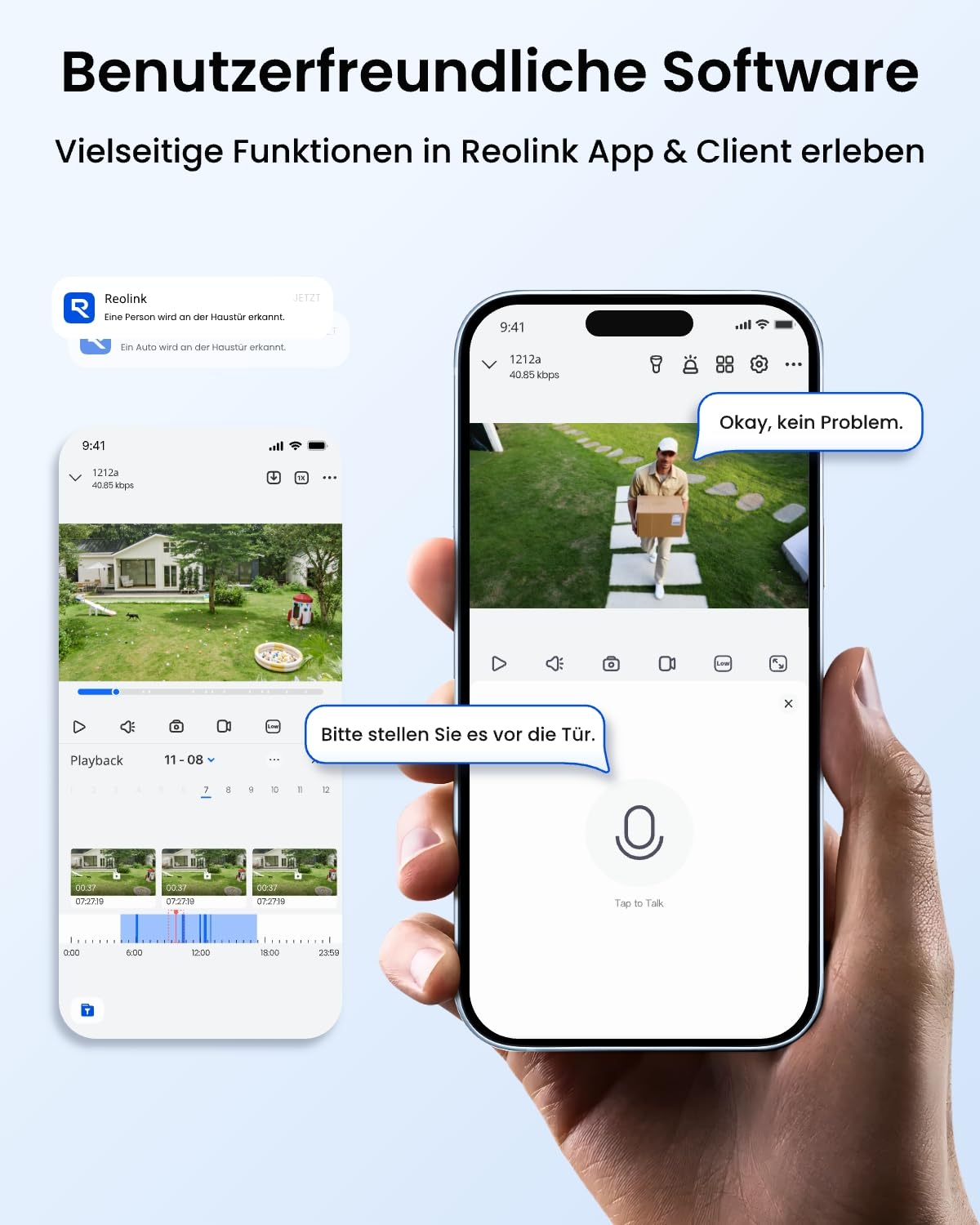Reolink 4K+ Ultra HD 12MP PoE Überwachungskamera Aussen mit Strahler, Menschen-/Fahrzeugerkennung, Farbnachtsicht, Zwei-Wege-Audio, Bewegungswarnungen, RLC-1212A