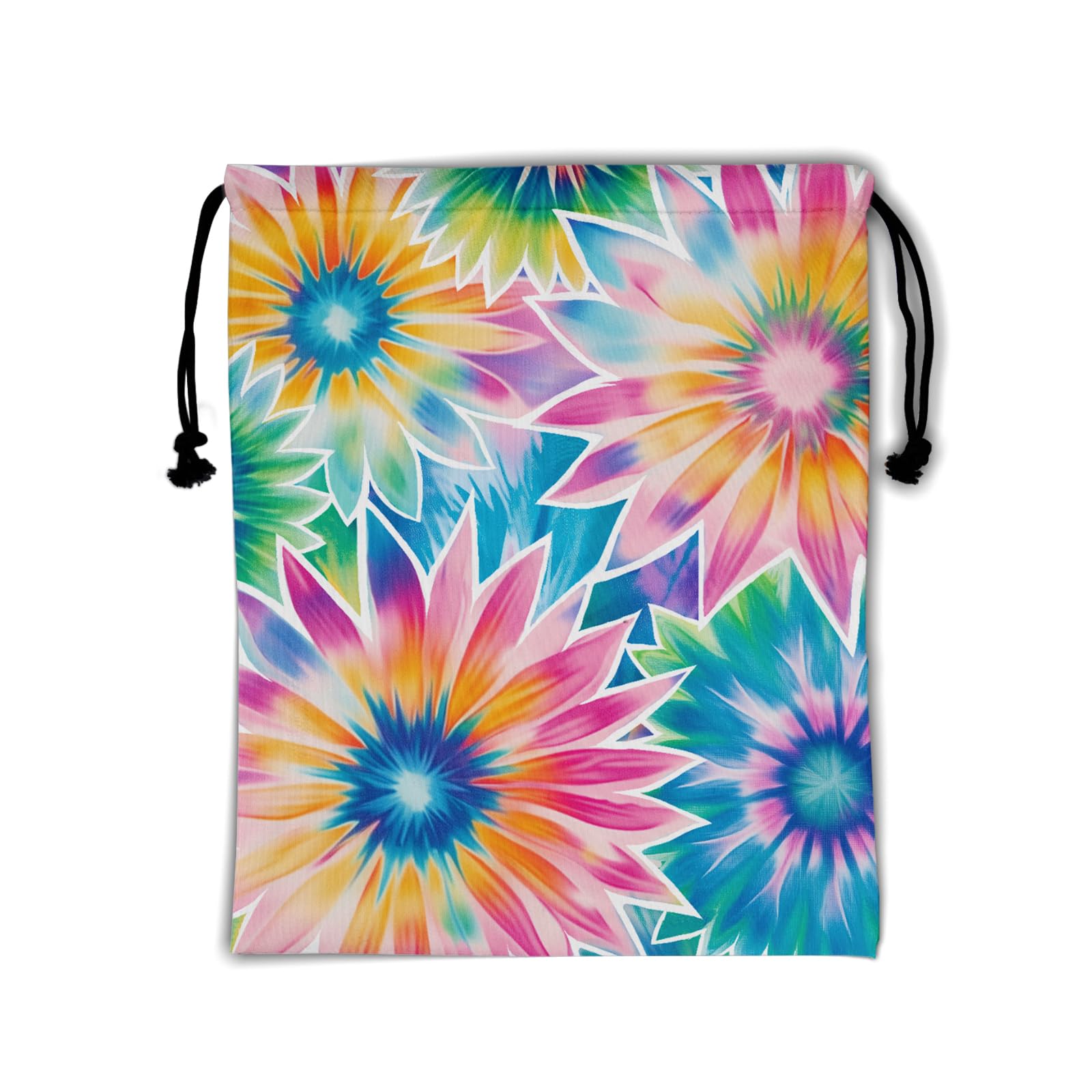 Tie Dye Flower Grip Bags Rainbow Adjustable Drawstring Gymnastics Grip Bag for Gymnasts