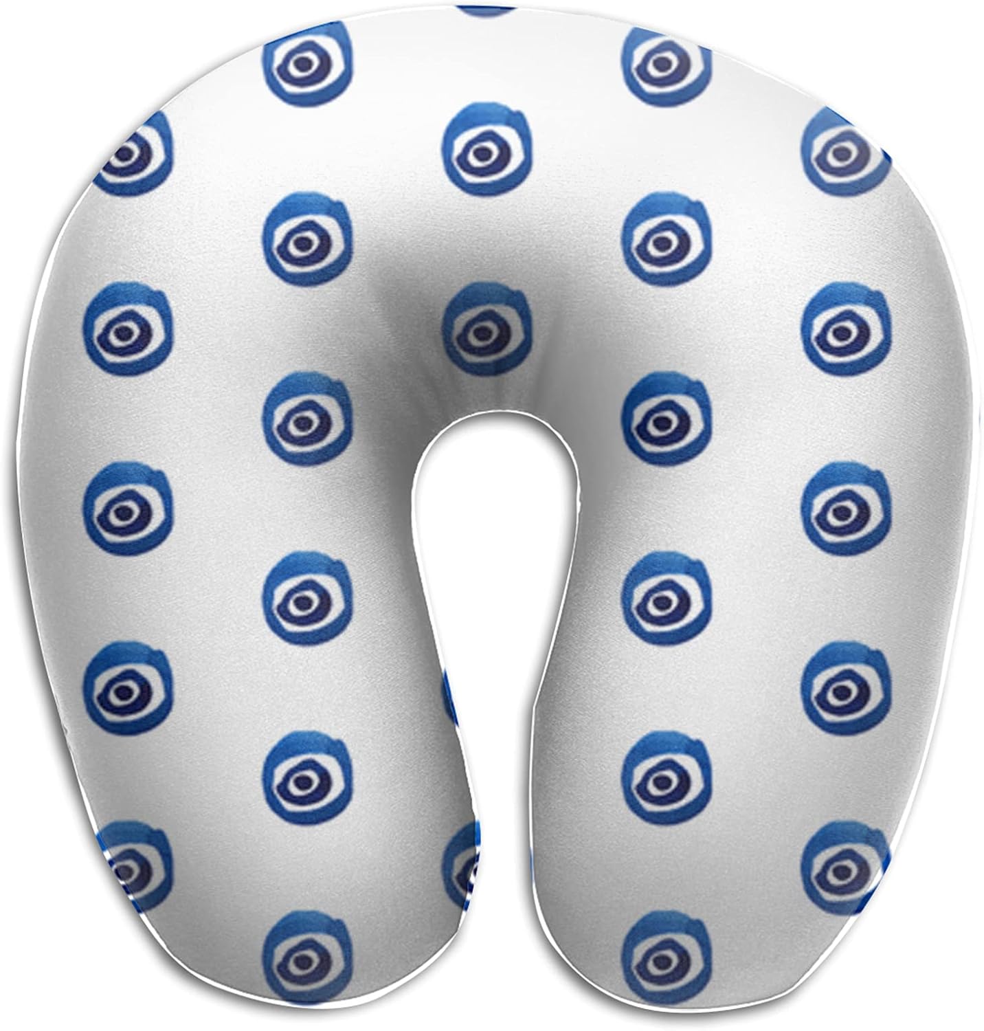 邪悪な目柄ネックピロー 飛行機 携帯枕 U型 低反発 首枕 トラベル用ピロー コンパクト 頚椎肩こり改善 洗える 折りたたみ 通気 吸汗 昼寝枕 旅行用まくら おしゃれ かわいい 洗える 首にいいクッション Cafe Du Jardin Com