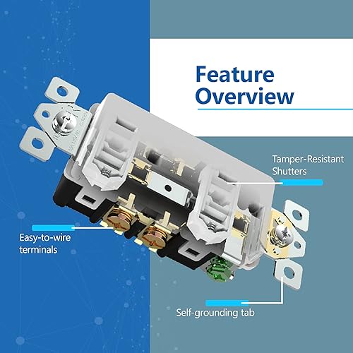 Miniatura 4 de LIDER Receptáculo decorativo de acabado mate con cubierta facial intercambiable, salida de pared segura para niños, resistente a manipulaciones,