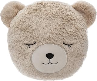 Kissen für Kinder, Bär – Kunstpelz – Durchmesser 28 cm – Atmosphäre für Zuhause