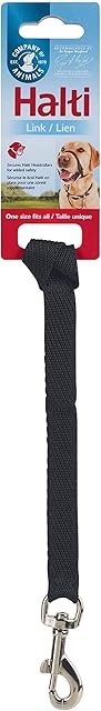 Company of Animals Halti Link One Size Fits All, Perfect to use on Headcollar and Optifit Headcollar, Dog Harness to Collar Safety Link strap, Easy to Use, Professional Training Aid for Dogs,Black
