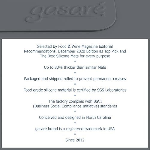 Miniatura 3 de GASARÉ, Juego de 2 alfombrillas de silicona extra grandes, gruesas, para encimera de cocina, resistentes al calor, protector de encimera,