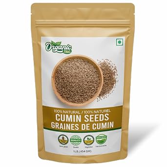 Organic Zing Organic Zing Cumin Seeds - 227 g / 8 oz, Whole Jeera Seeds for Cooking, Curry, Dal, Sabzi, Rice, Snacks & Homemade Spice Mixes