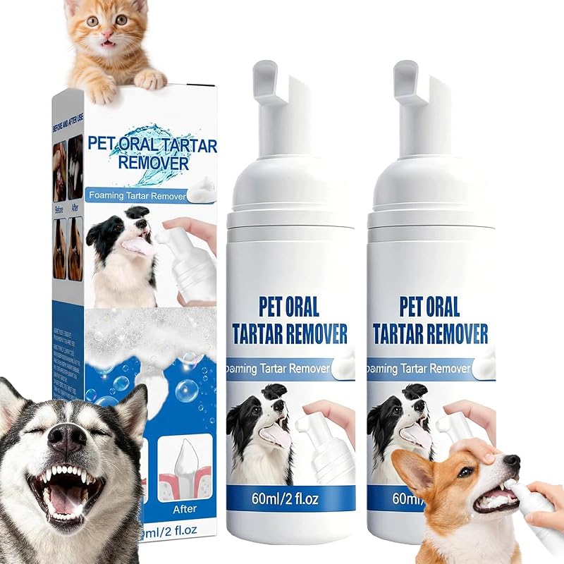 Spray Espumante para Higiene Dental de Cães e Gatos com Madressilva Leocfy, Pacote com 2