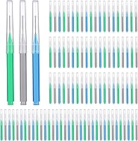 Vista 32 de Patelai 100 piezas de cepillos para limpiador, cepillo interdental, palillo de dientes, cabezal de hilo dental, hilo dental, higiene dental, hilo