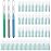 Patelai 100 Pieces Braces Brush for Cleaner Interdental Brush Toothpick Dental Tooth Flossing Head Oral Dental Hygiene Flosser Toothpick Cleaners Tooth Tool(Blue, Grey, Green,Various Sizes)