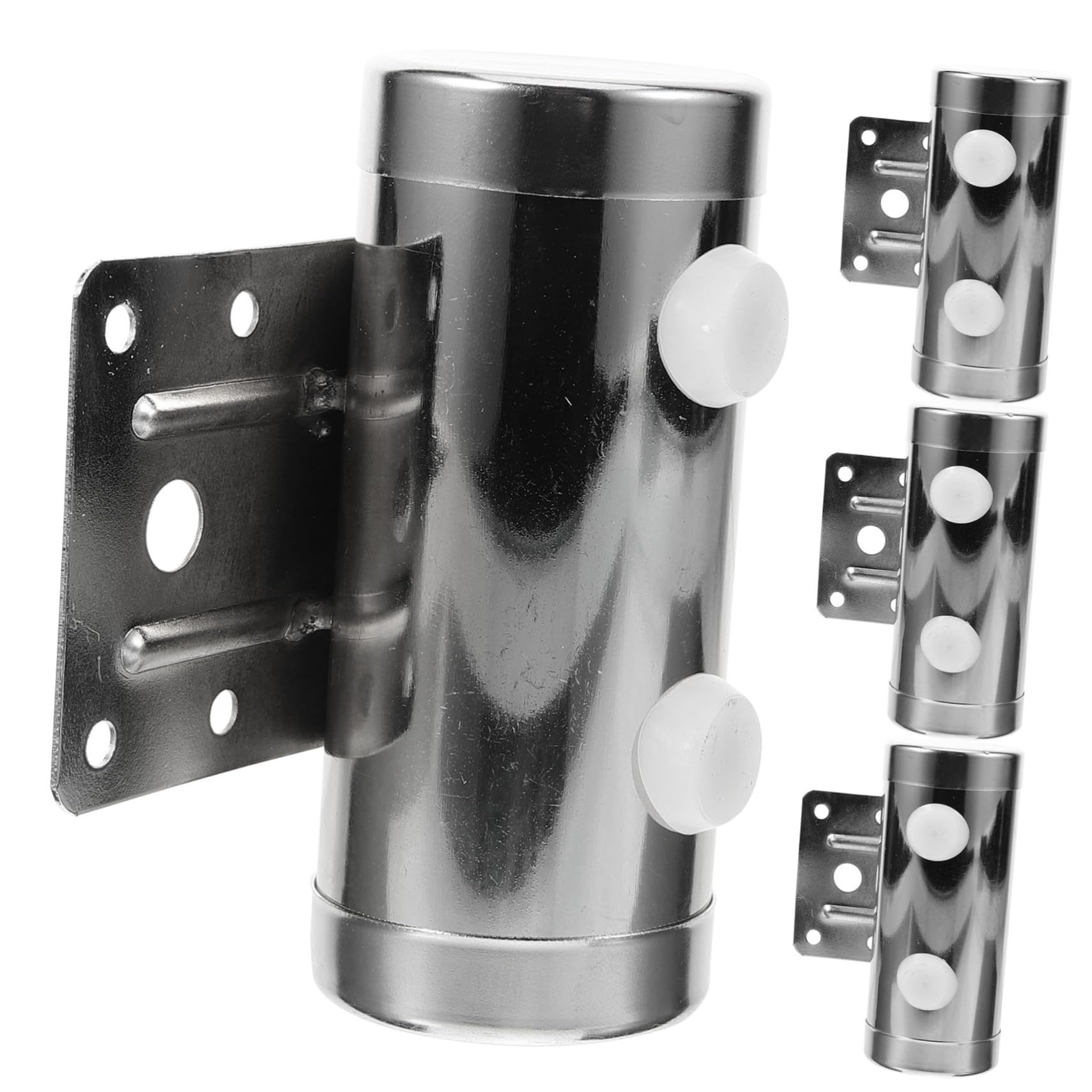 Meuble acier pour canapé et table basse : lot de 4 pieds métalliques de rechange design moderne