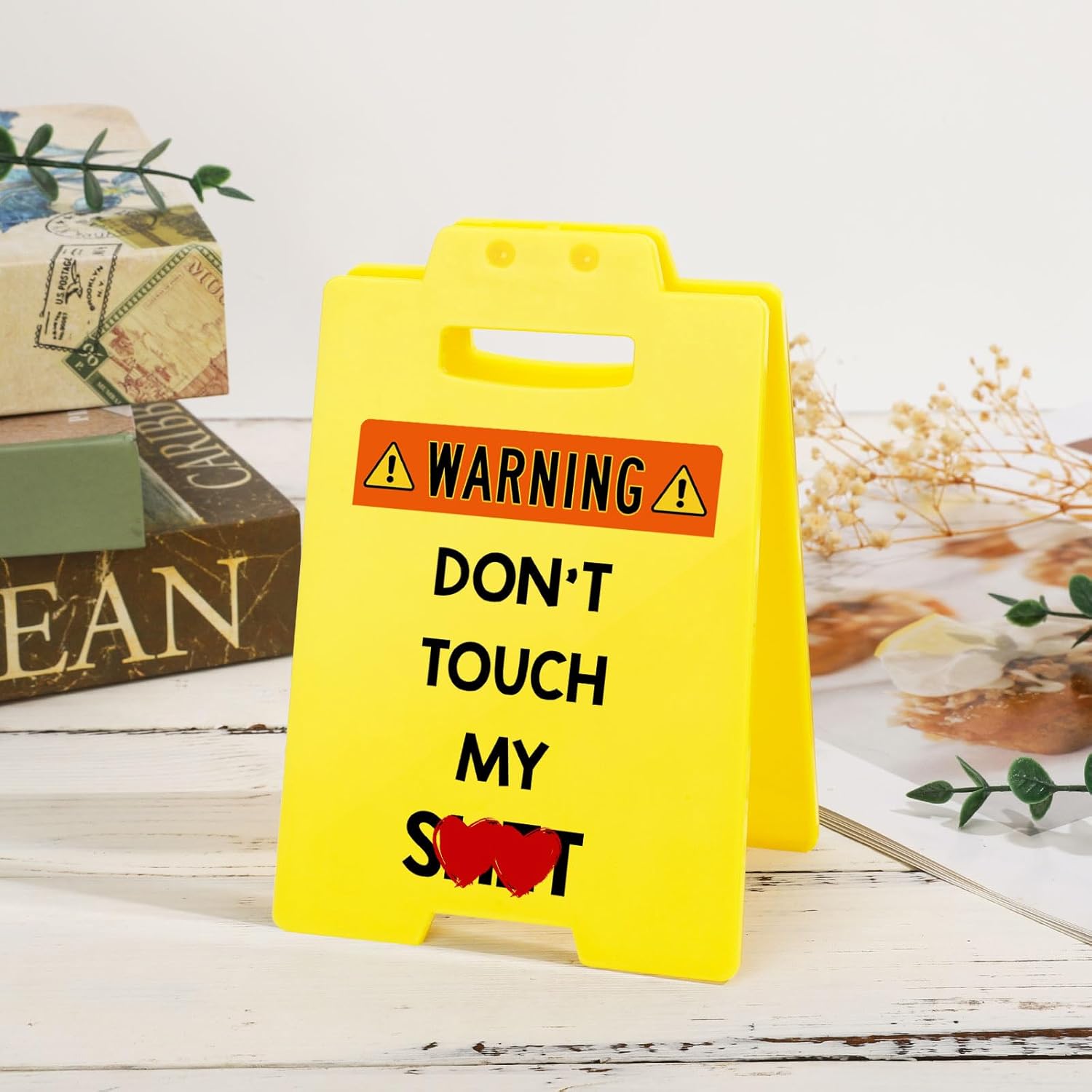 Funny Office Desk Sign - Don’t Touch, Small Fun Gag Warning Caution Cubicle Decor Gifts for Boss Day White Elephant Christmas Team Coworker Teammate Employee - Image 7