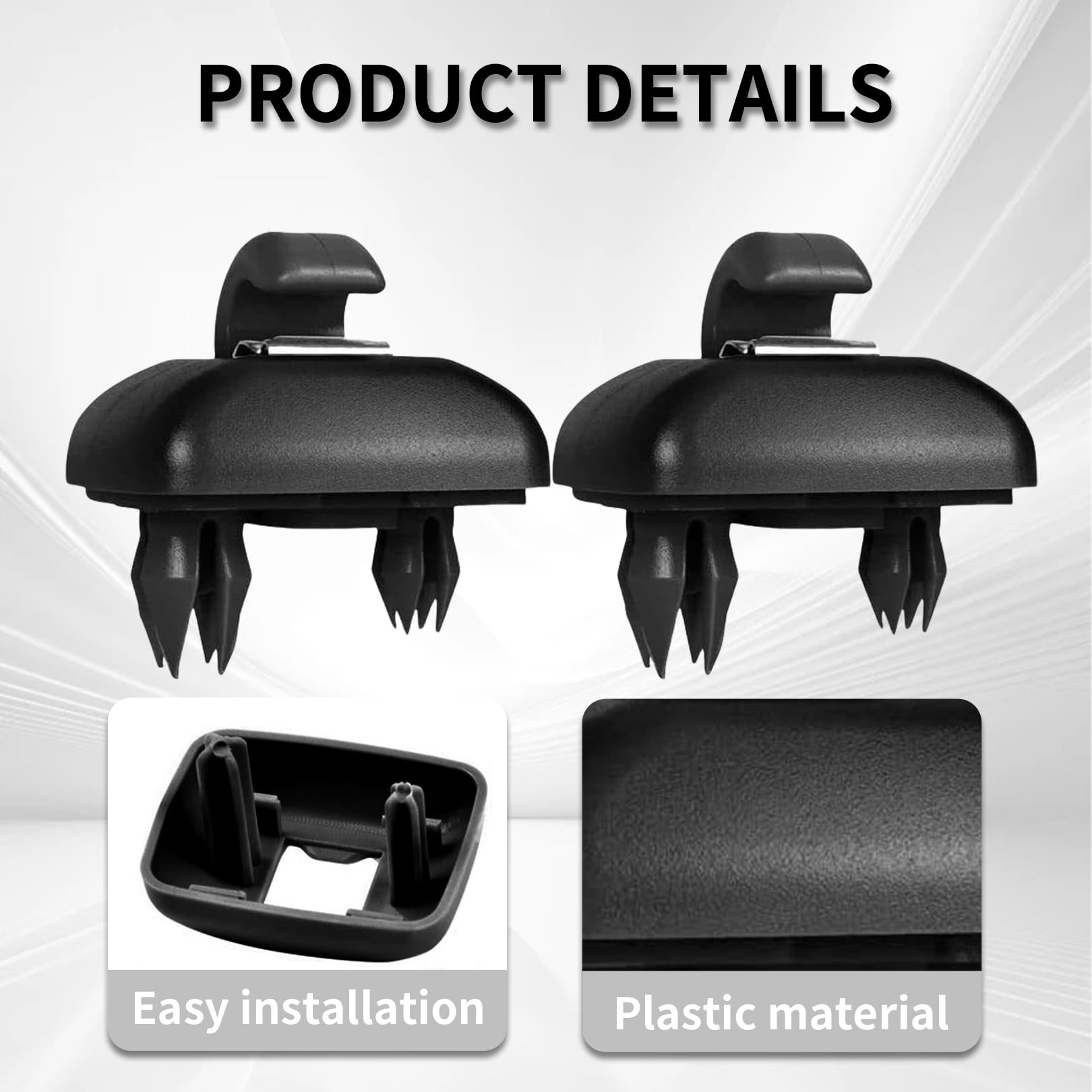 2 Clips Pare-soleil Pour Audi A3 A4 Q3 Q5 A7 S4 S5 - Grise - Fixation Solide Pour Pare-soleil Intérieur - 5