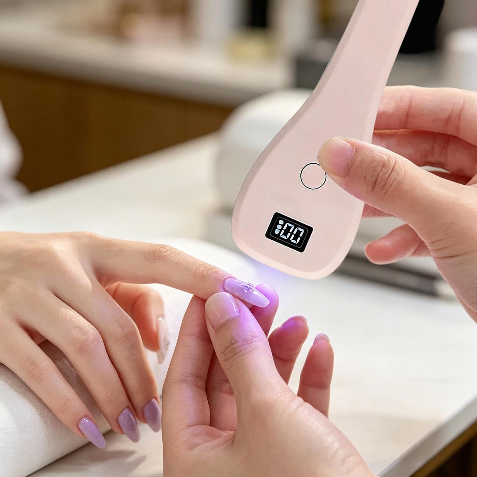 Luz De Uñas Luz Manicura De Mano Portátil Inalámbrica Recargable Con Sensor