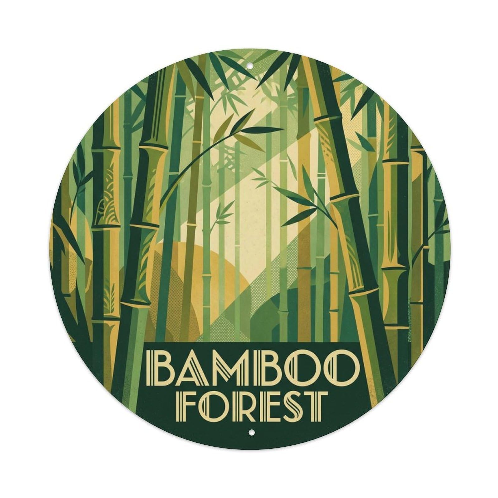 Bamboo Forest Hawaii Tropical Botanical Island Metal Tin Sign