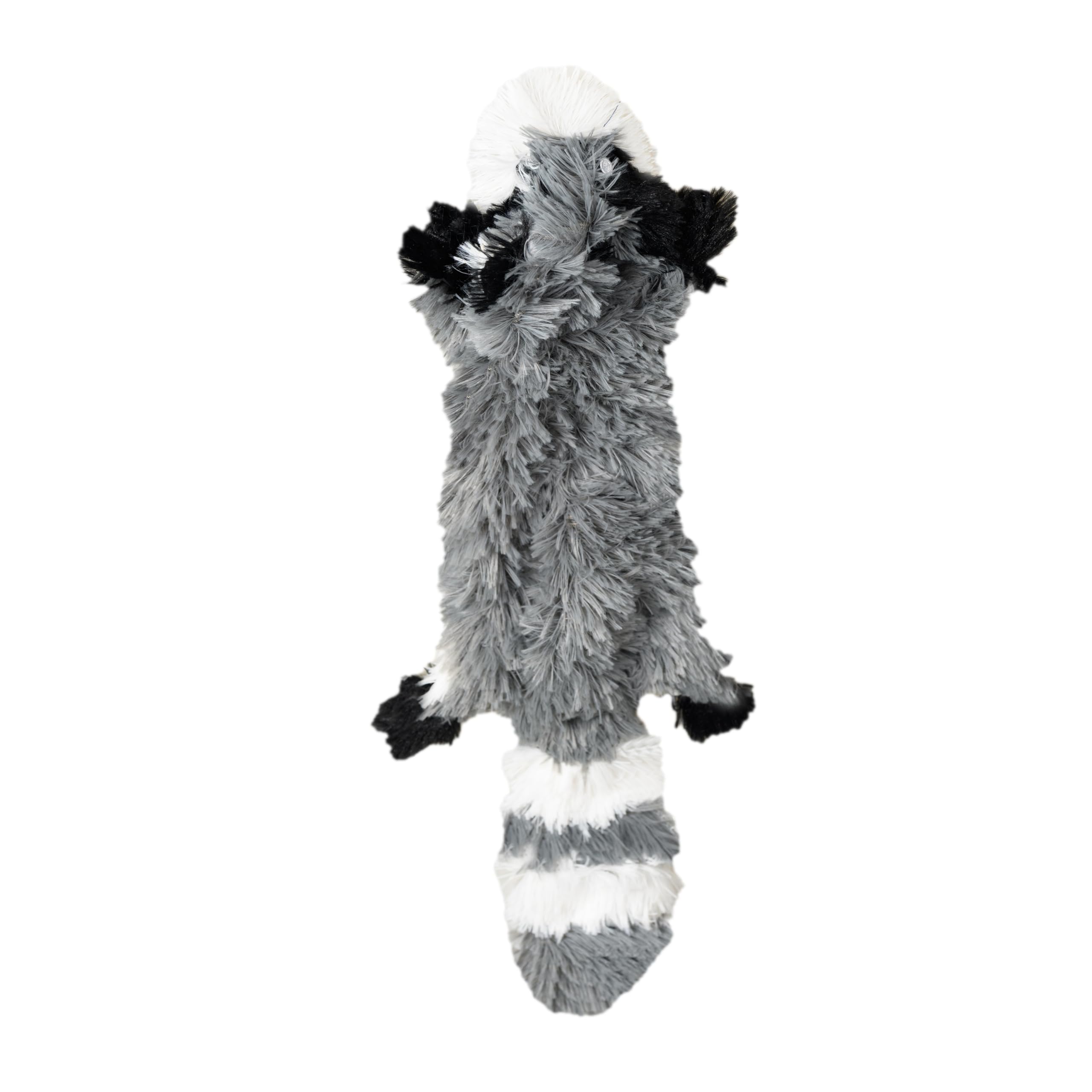 FGA MARKETPLACE Plüsch-Hundespielzeug, ohne Füllung, kein Quietschen, lustiger Stil, wird dein Haustier stundenlang unterhalten, empfohlen für kleine und mittelgroße Hunde, 53,3 cm lang, Waschbär