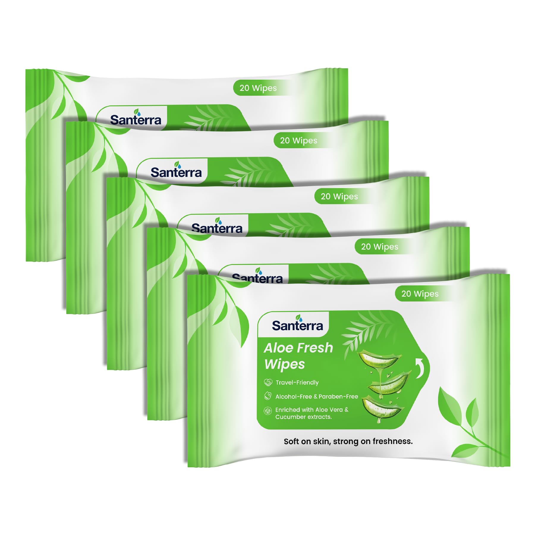 Instant Refresh Wet Wipes Enriched with Natural Aloe Vera Essence Perfect For Travel, Work, Gym | 100 Wipes=20 x Pack 5 | Makeup Remover Wipes & Face Cleansing Wipes | Alcohol & Paraben free-image-10
