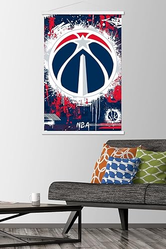 Miniatura 2 de Trends International NBA Washington Wizards - Maximalist Logo 23 Wall Poster with Magnetic Frame